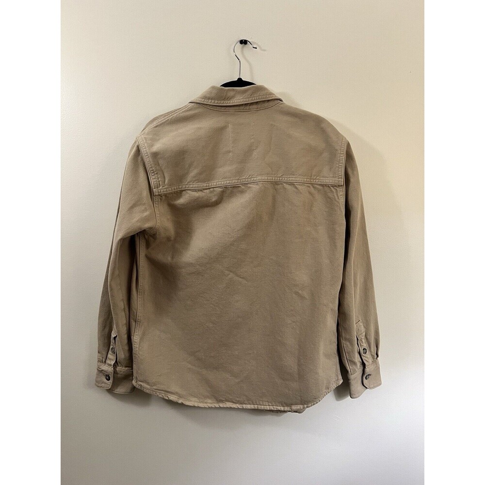 NWT Mango Men’s Tan Beige Denim Shirt Jacket, Tan Size Small (original pr. $95) - Picture 4 of 4